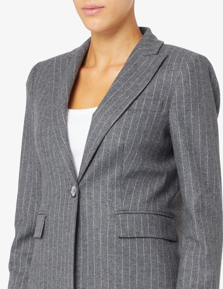 24.7 Studio Blazer gessato misto lana - immagine 4