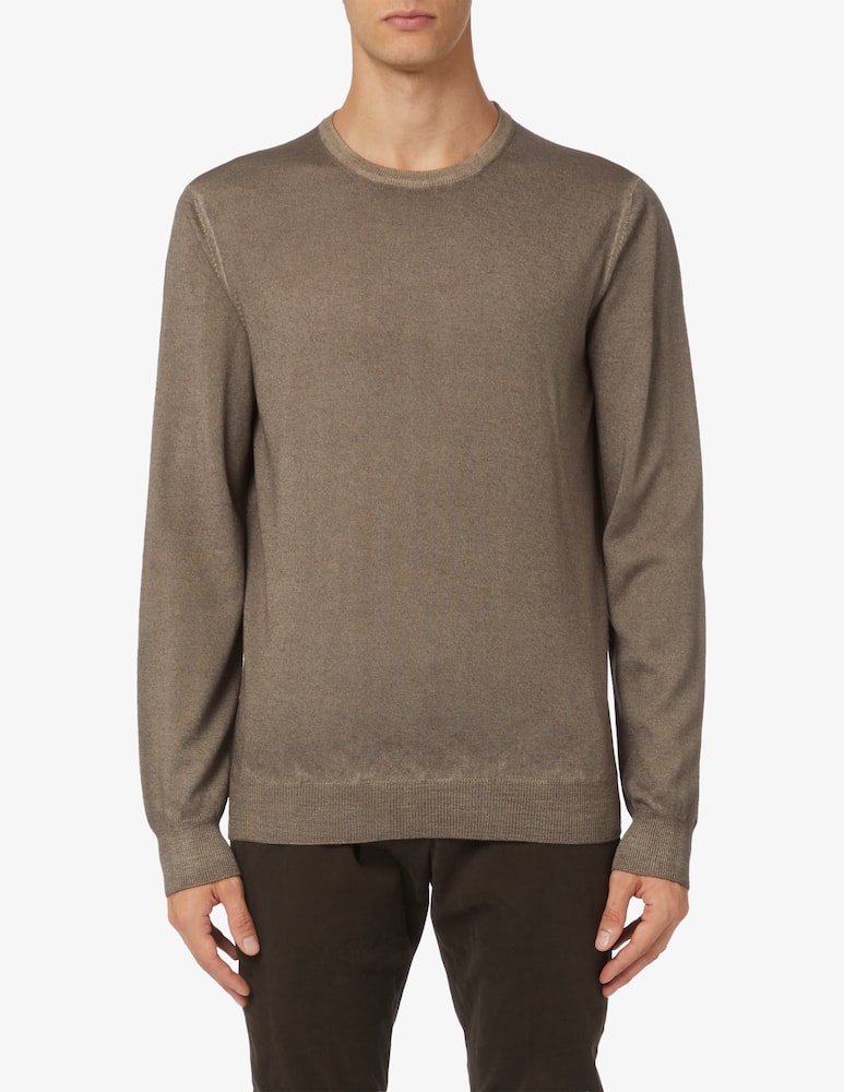 Gran Sasso Washed merino crewneck jumper - picture 1 Gran Sasso Washed merino crewneck jumper - picture 1