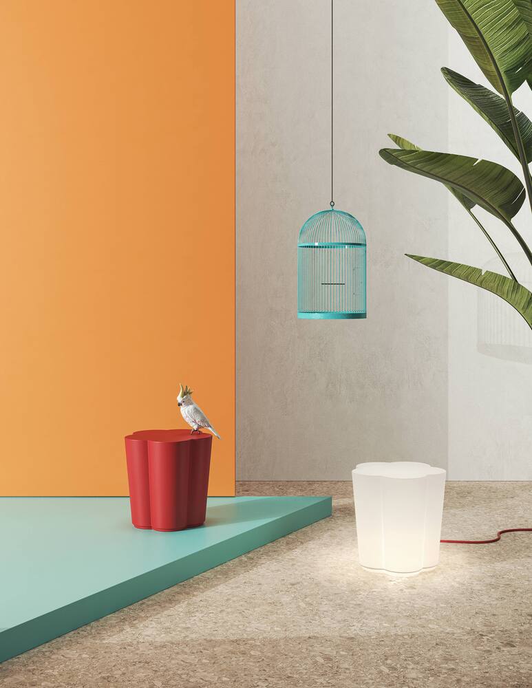 rinascente Alma Design Pepper Pouff/Side Table with Light