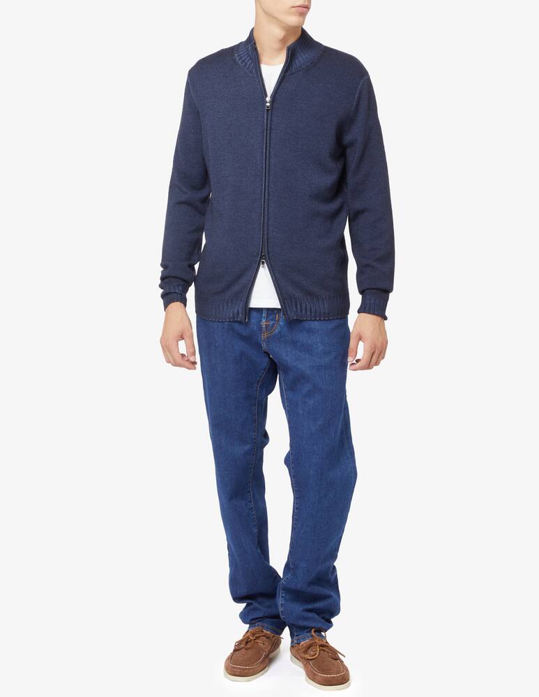 rinascente Ferrante Fin 7 washed merino wool zipped sweater