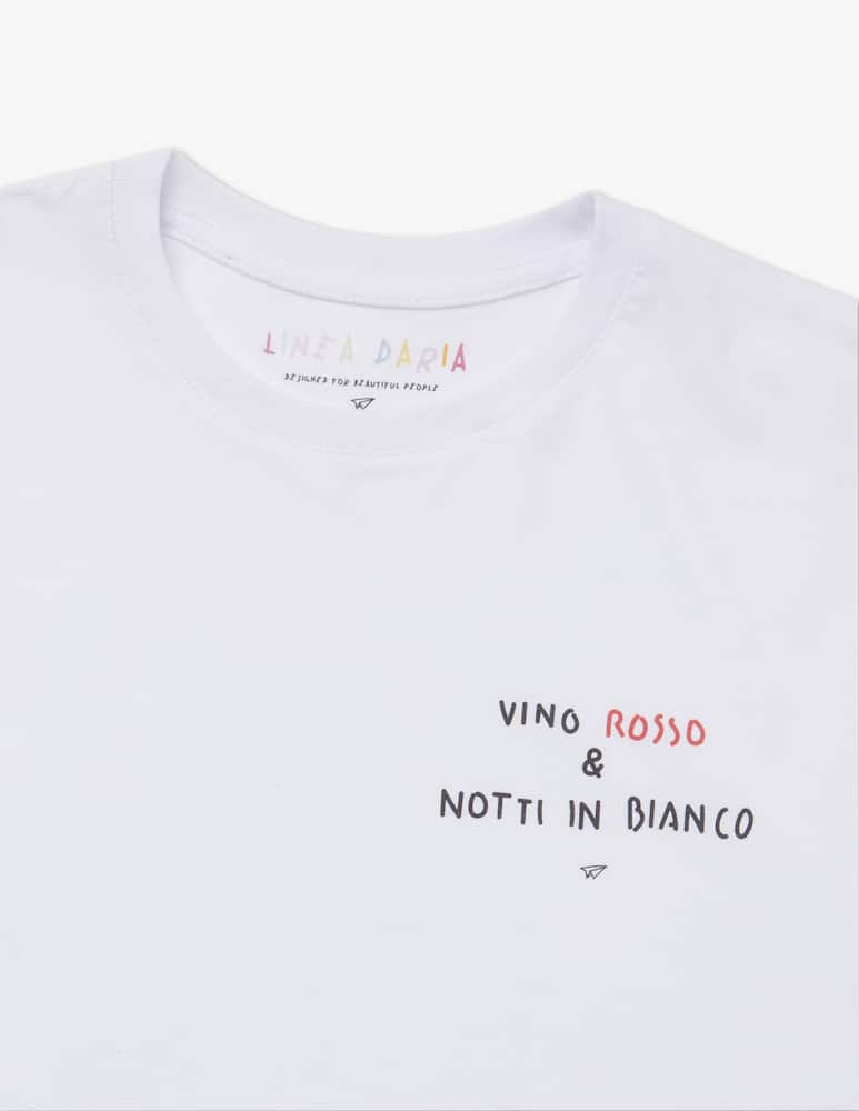 Linea Daria T-shirt Vino Rosso & Notti in bianco - immagine 3 Linea Daria T-shirt Vino Rosso & Notti in bianco - immagine 3