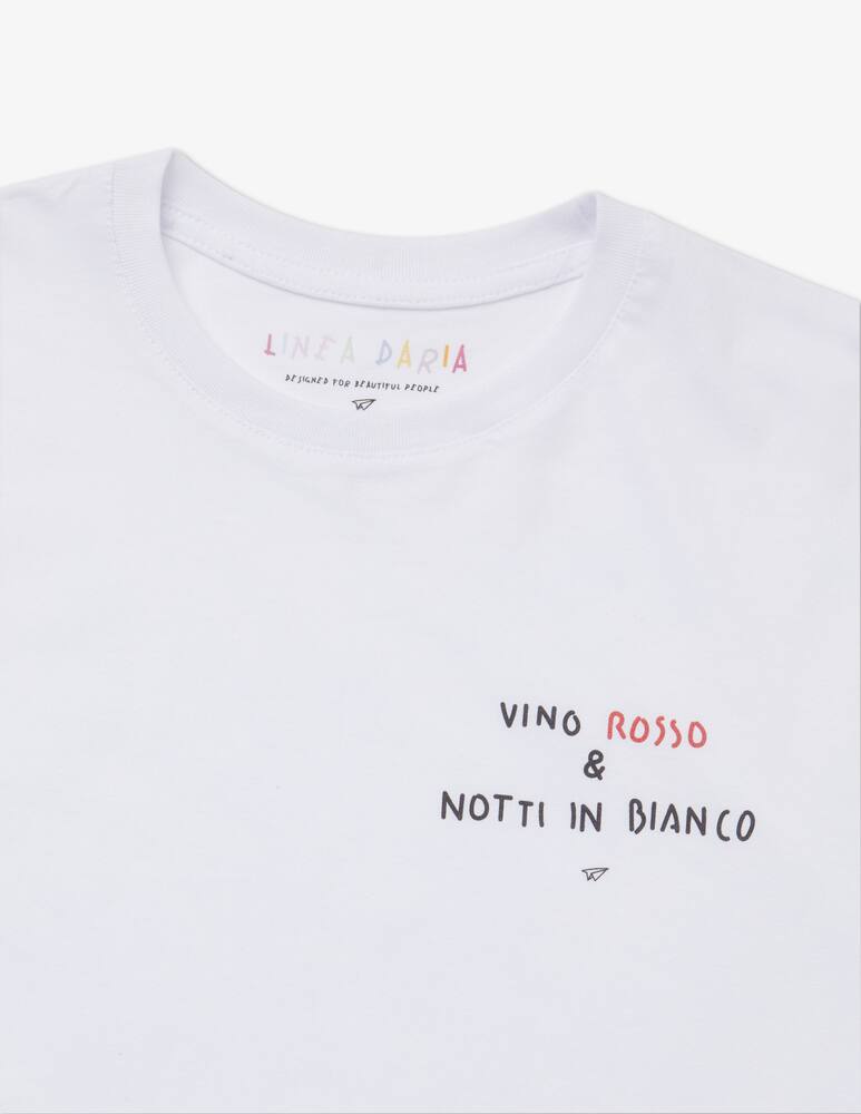 rinascente Linea Daria T-shirt Vino Rosso & Notti in bianco