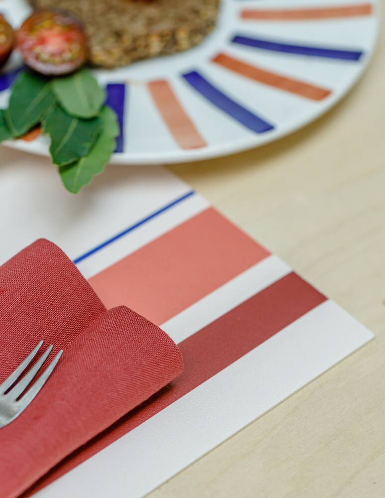 rinascente It's A Little Story Placemat Stripes Fresh Fruits