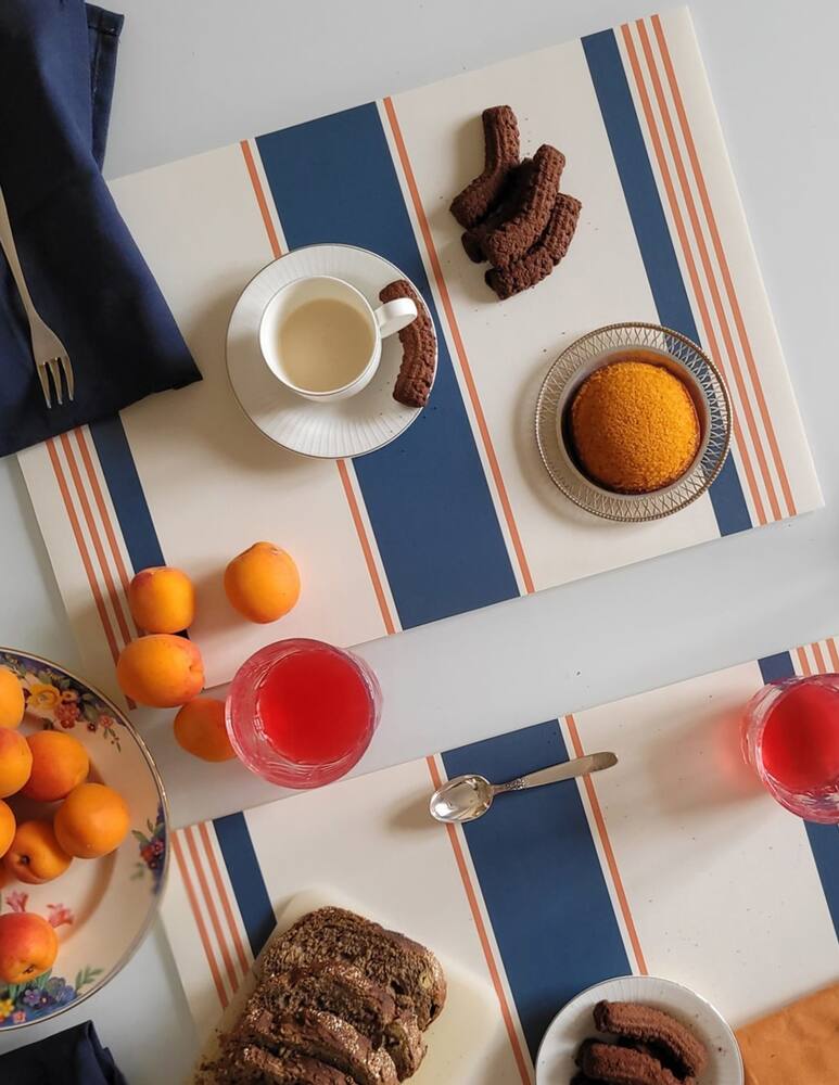 rinascente It's A Little Story Tovaglietta Stripes Lake 30X45