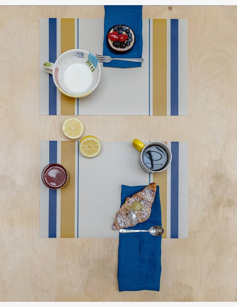 rinascente It's A Little Story Placemat Stripes Sail Boat