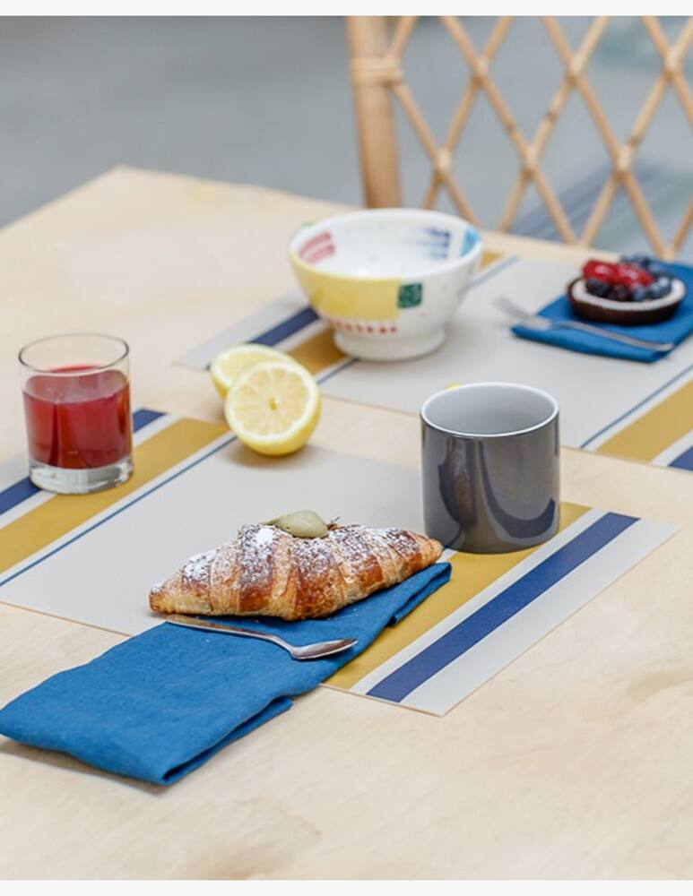 rinascente It's A Little Story Placemat Stripes Sail Boat