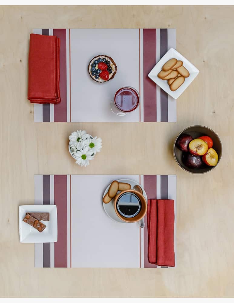 It's A Little Story Placemat Stripes Berries - picture 2 It's A Little Story Placemat Stripes Berries - picture 2