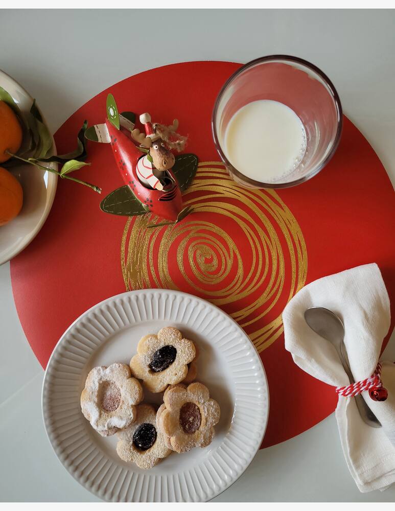 rinascente It's A Little Story Tovaglietta Round Shiny Red 38 cm