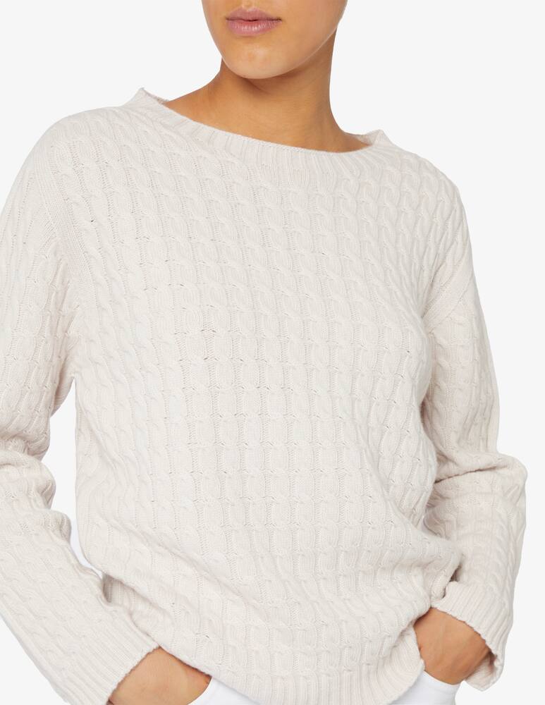 rinascente Elizabeth Ascot Boat neck sweater with braid