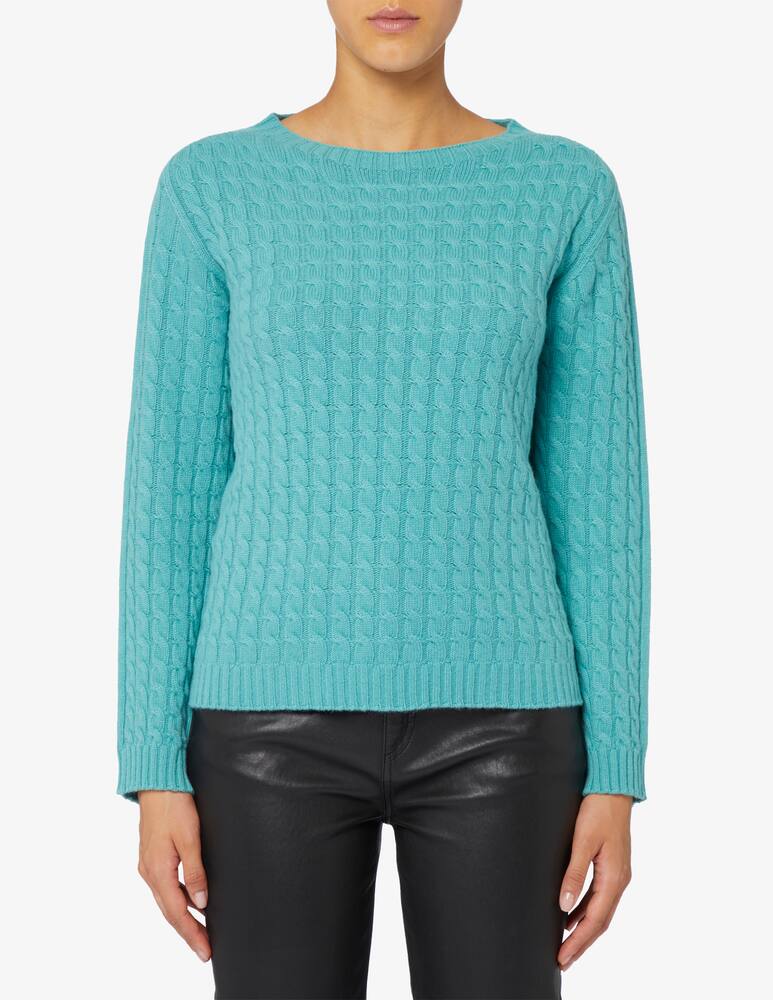 Elizabeth Ascot Maglione scollo a barca con treccia - immagine 1 Elizabeth Ascot Maglione scollo a barca con treccia - immagine 1