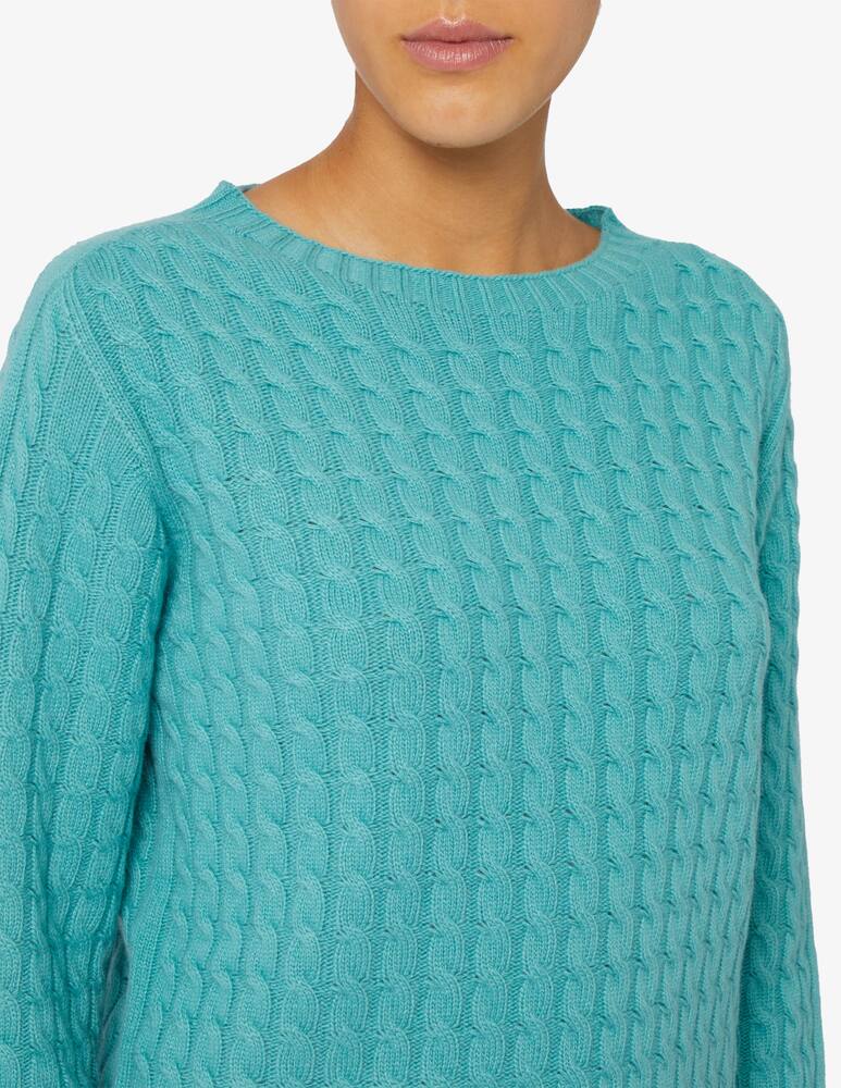 Elizabeth Ascot Maglione scollo a barca con treccia - immagine 4 Elizabeth Ascot Maglione scollo a barca con treccia - immagine 4