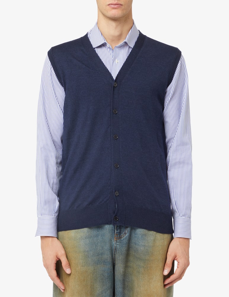 Rinascente Collection Gilet collo a v in lana seta e cashmere f17 - immagine 1 Rinascente Collection Gilet collo a v in lana seta e cashmere f17 - immagine 1