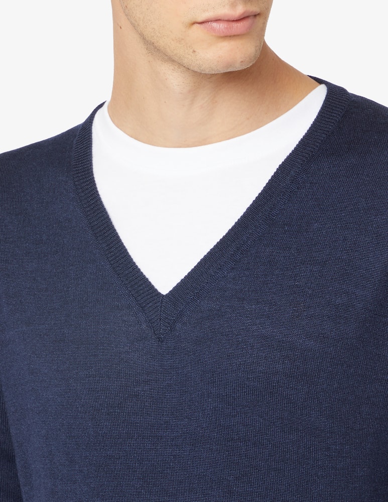 Rinascente Collection Maglia collo v in lata seta e cashmere - immagine 4 Rinascente Collection Maglia collo v in lata seta e cashmere - immagine 4