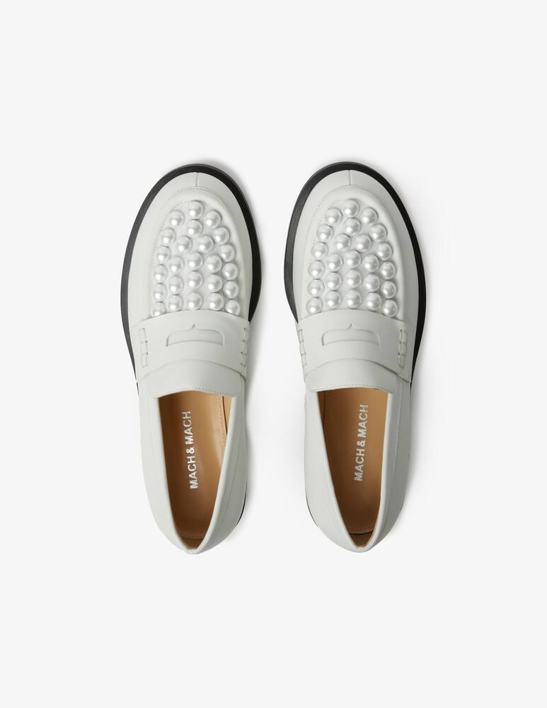 rinascente Mach & Mach Mocassini in pelle con perle Sirene