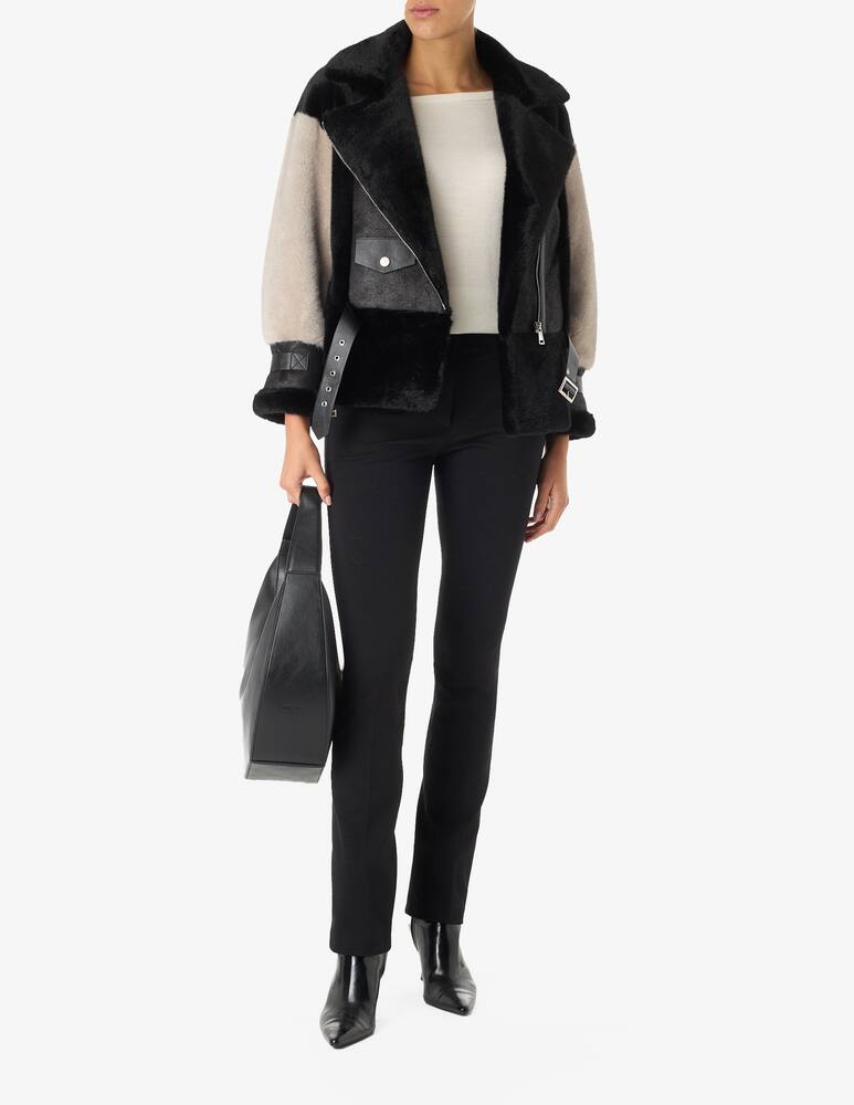 rinascente Le Volière Giacca da motociclista in pelliccia sintetica