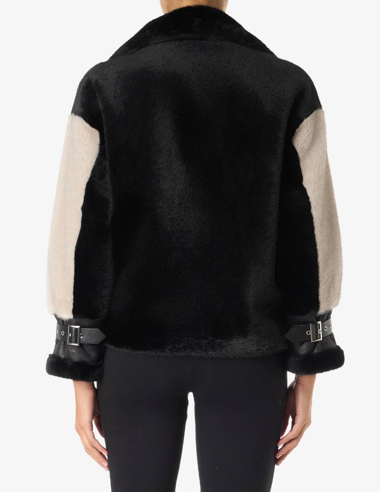 rinascente Le Volière Giacca da motociclista in pelliccia sintetica