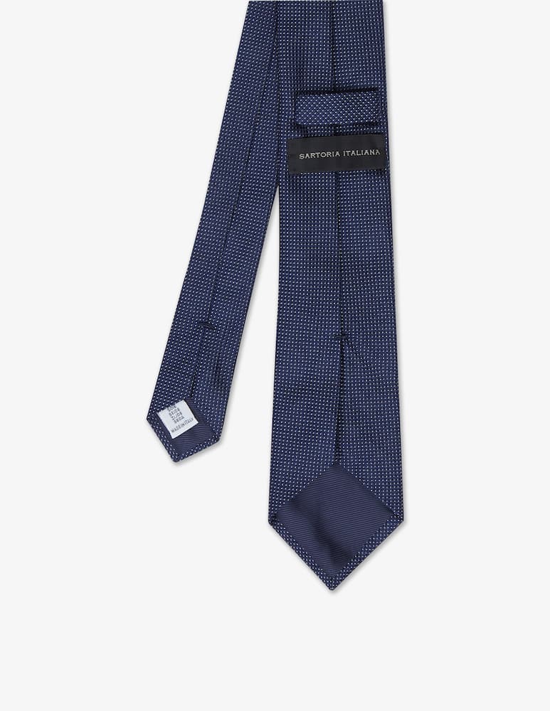 Sartoria Italiana Cravatta micro fantasia tinta unita 7,5 - immagine 2 Sartoria Italiana Cravatta micro fantasia tinta unita 7,5 - immagine 2