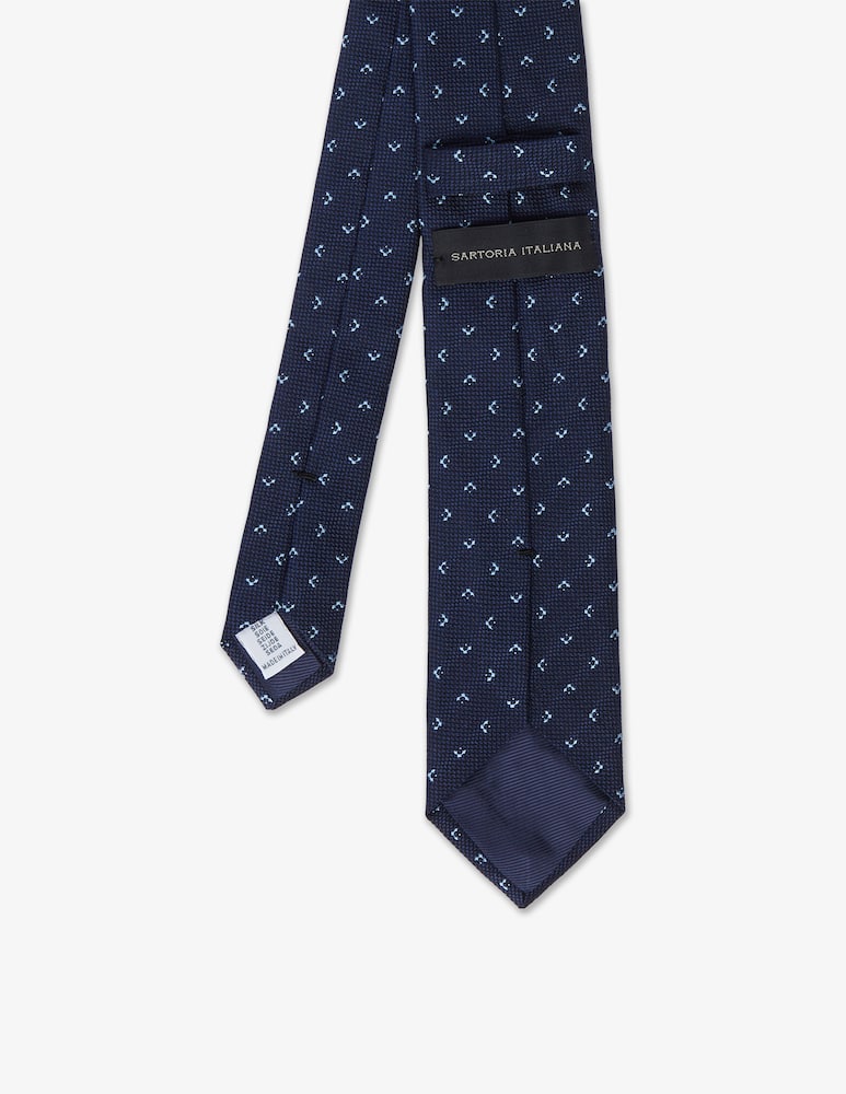 Sartoria Italiana Cravatta fantasia pois tinta unita 7,5 - immagine 2 Sartoria Italiana Cravatta fantasia pois tinta unita 7,5 - immagine 2