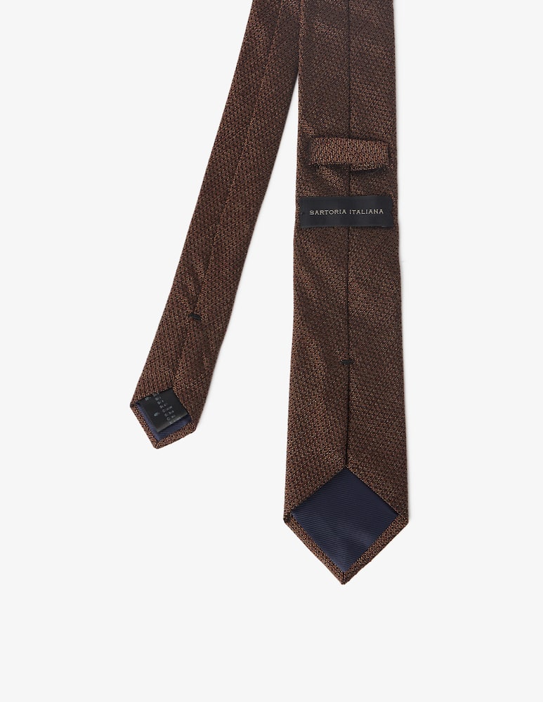 Sartoria Italiana Cravatta fantasia pois tinta unita 7,5 - immagine 2 Sartoria Italiana Cravatta fantasia pois tinta unita 7,5 - immagine 2