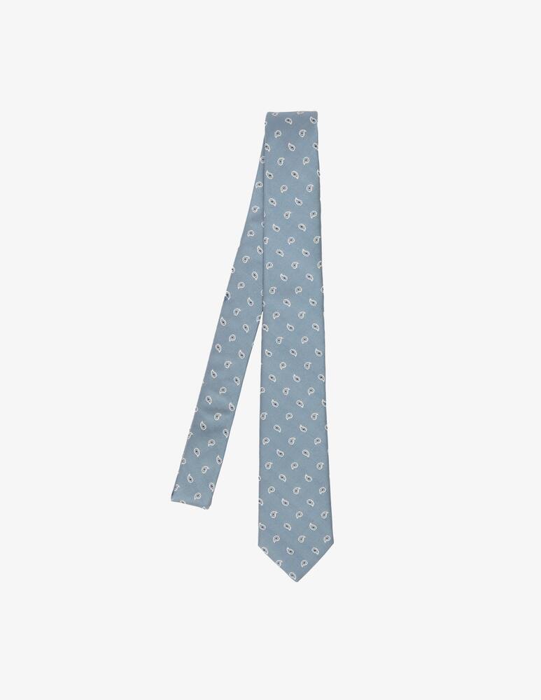 Sartoria Italiana Cravatta micro fantasia paisley tinta unita 7,5 - immagine 1 Sartoria Italiana Cravatta micro fantasia paisley tinta unita 7,5 - immagine 1