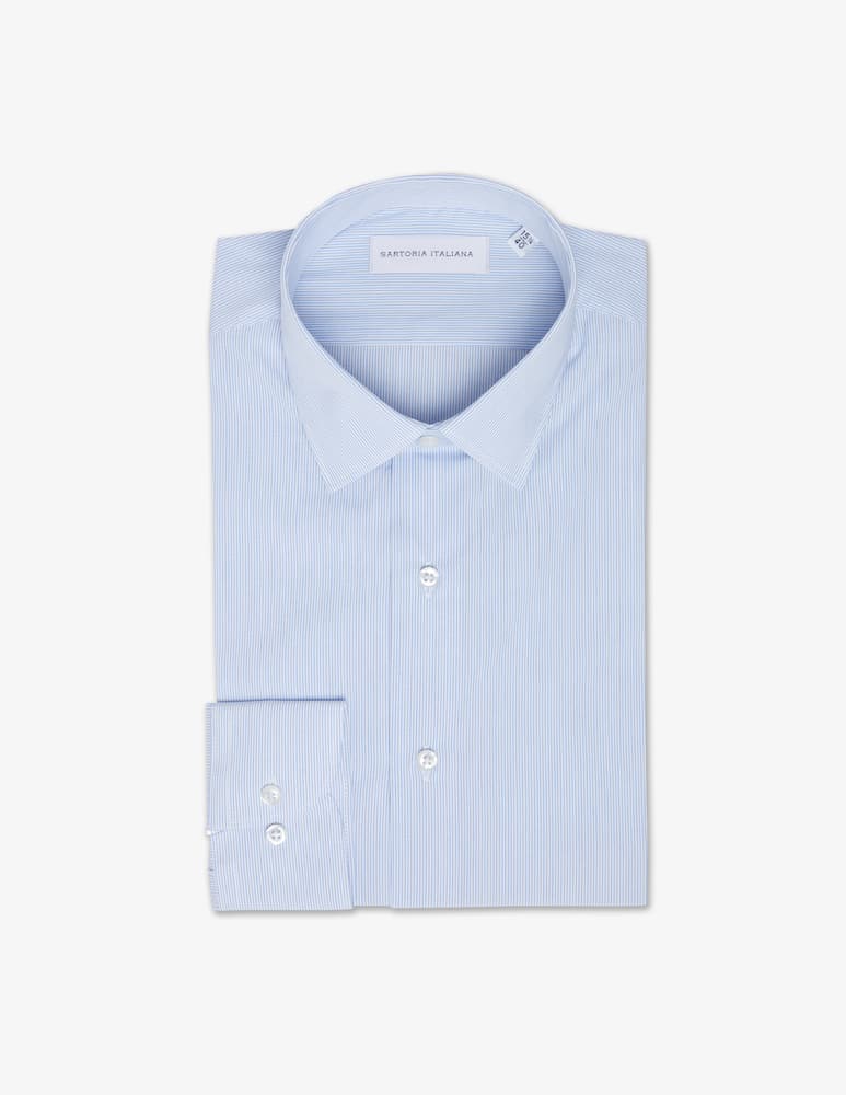 Sartoria Italiana Camicia modern popeline microrigata - immagine 1 Sartoria Italiana Camicia modern popeline microrigata - immagine 1
