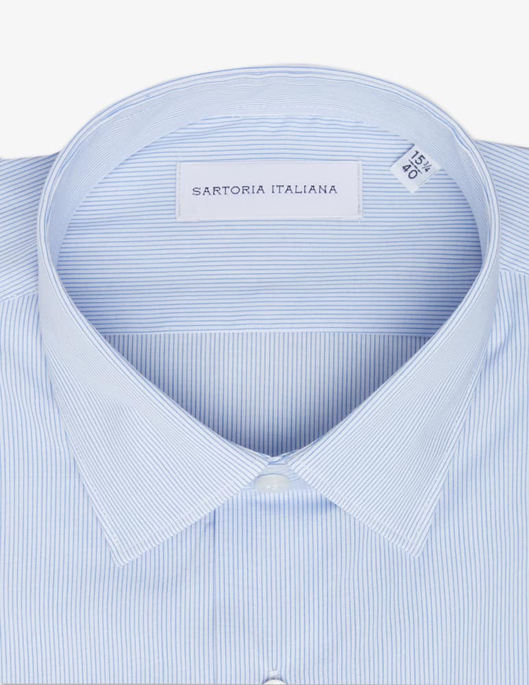 Sartoria Italiana Camicia modern popeline microrigata - immagine 2 Sartoria Italiana Camicia modern popeline microrigata - immagine 2