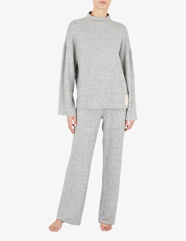 Emporio Armani Pigiama lungo in viscosa spazzolata - immagine 2 Emporio Armani Pigiama lungo in viscosa spazzolata - immagine 2