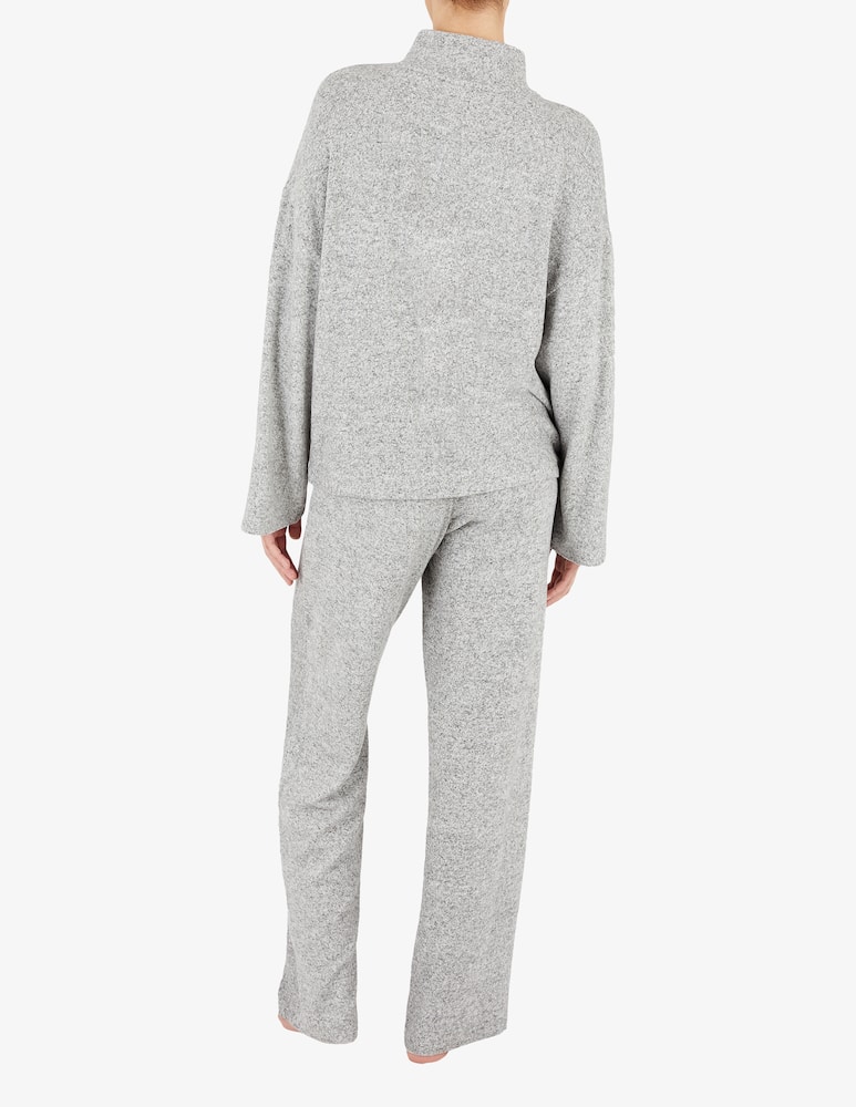 Emporio Armani Pigiama lungo in viscosa spazzolata - immagine 3 Emporio Armani Pigiama lungo in viscosa spazzolata - immagine 3