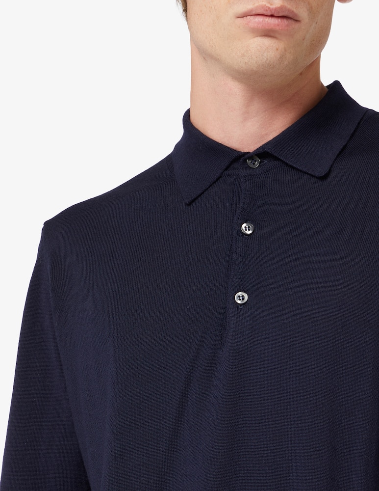 Misaky Polo maniche lunghe in lana merino f12 - immagine 4 Misaky Polo maniche lunghe in lana merino f12 - immagine 4