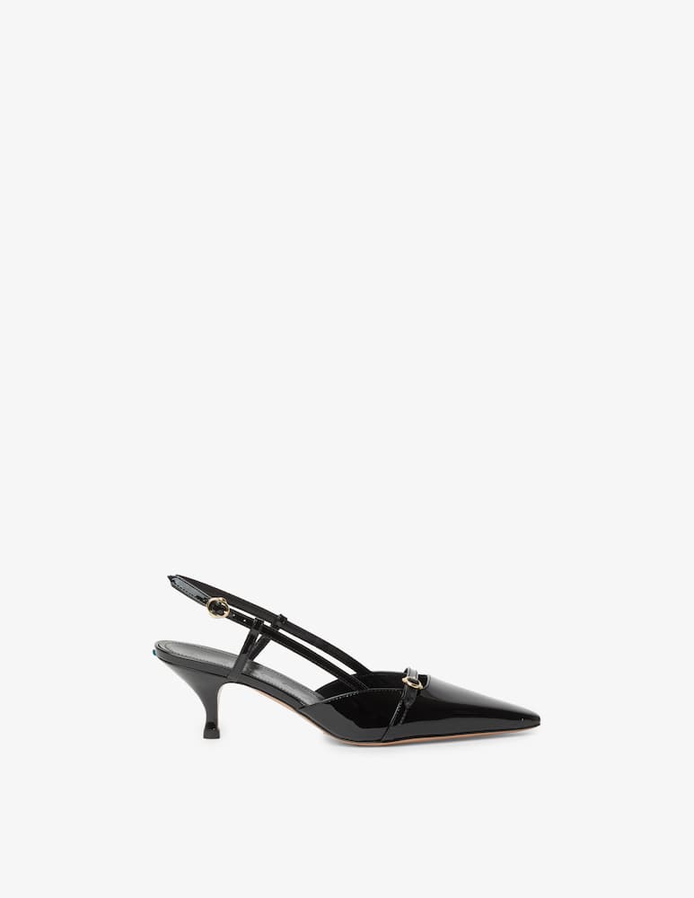 A. Bocca Slingback in vernice con tacco kitten - immagine 1 A. Bocca Slingback in vernice con tacco kitten - immagine 1