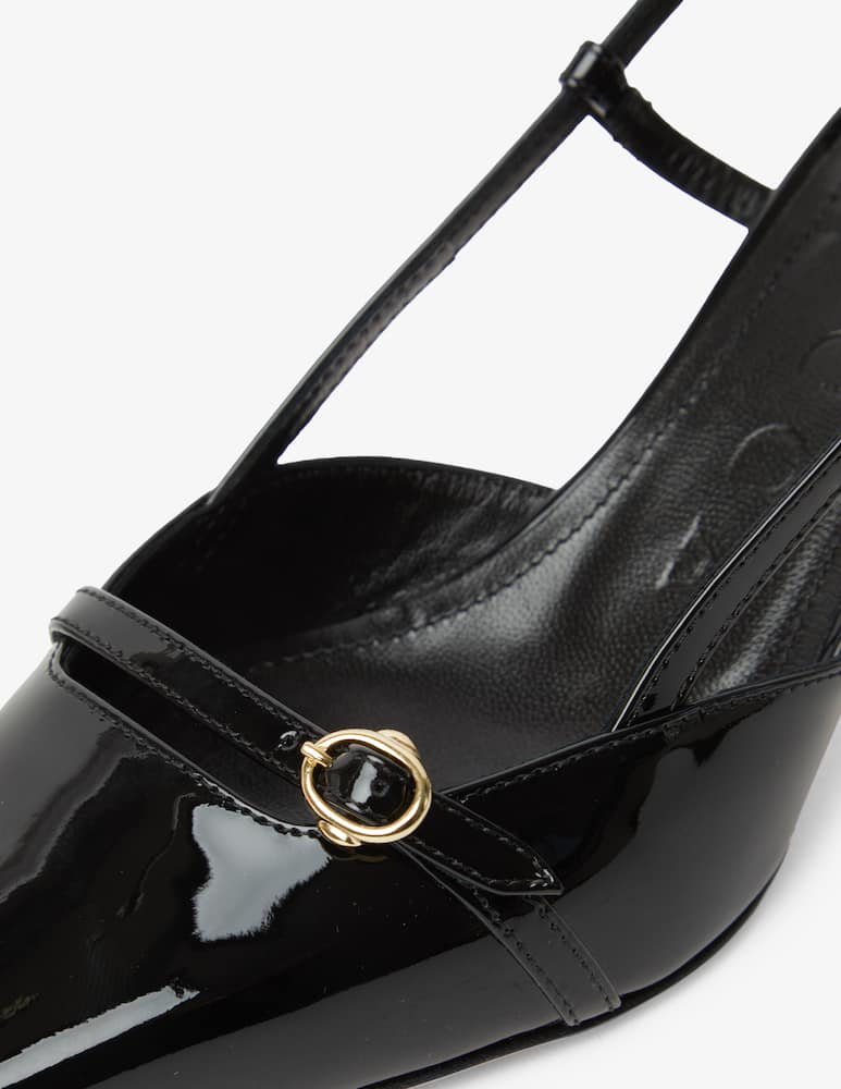 A. Bocca Slingback in vernice con tacco kitten - immagine 2 A. Bocca Slingback in vernice con tacco kitten - immagine 2