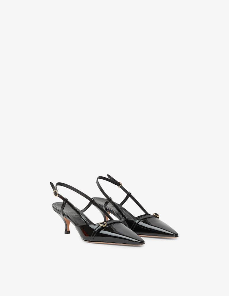 A. Bocca Slingback in vernice con tacco kitten - immagine 3 A. Bocca Slingback in vernice con tacco kitten - immagine 3