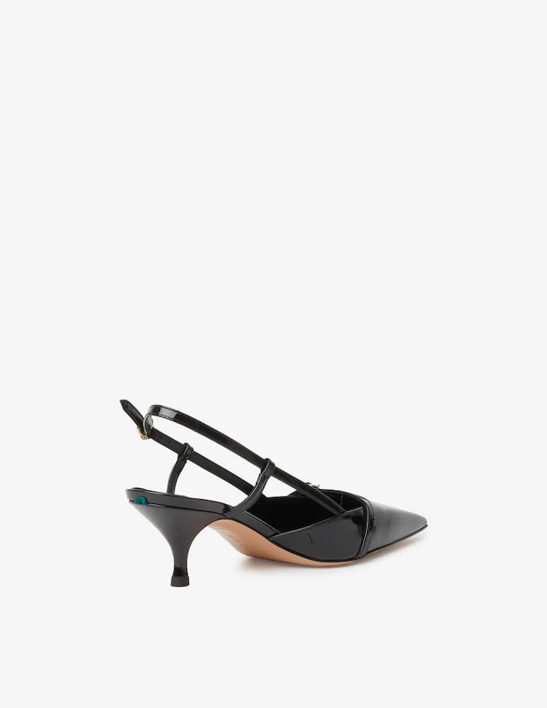 A. Bocca Slingback in vernice con tacco kitten - immagine 4 A. Bocca Slingback in vernice con tacco kitten - immagine 4