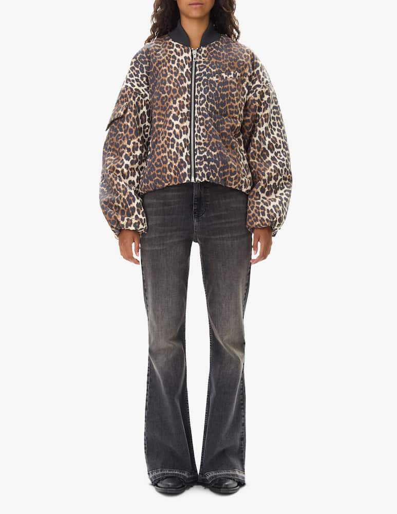 rinascente Ganni Giacca bomber leopardata