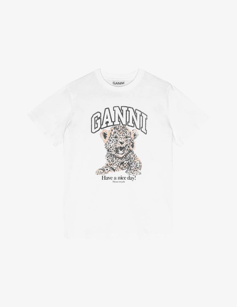 Ganni Leopard cotton t-shirt - picture 5 Ganni Leopard cotton t-shirt - picture 5
