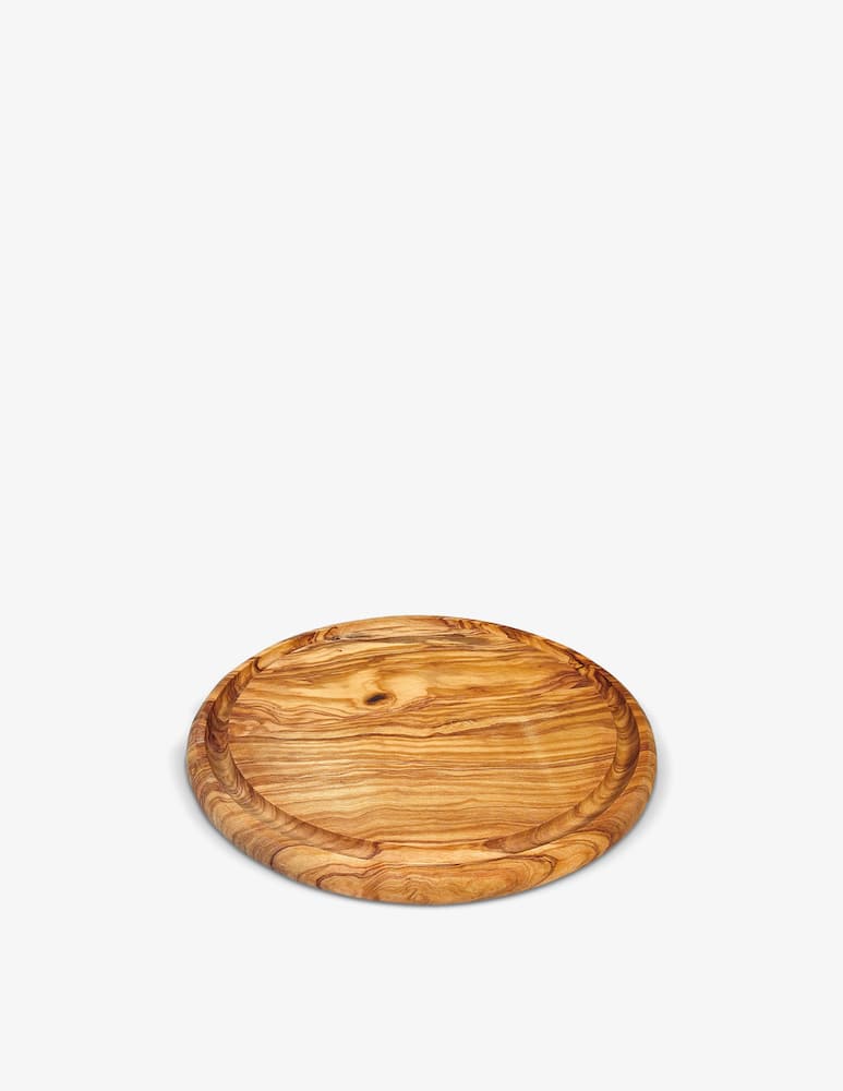 Arte Legno Tagliere Rotondo Grande Con Fresata - immagine 1