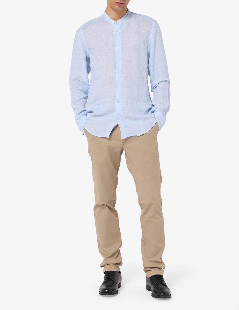 rinascente Sartoria Italiana Lino slim mandarin shirt