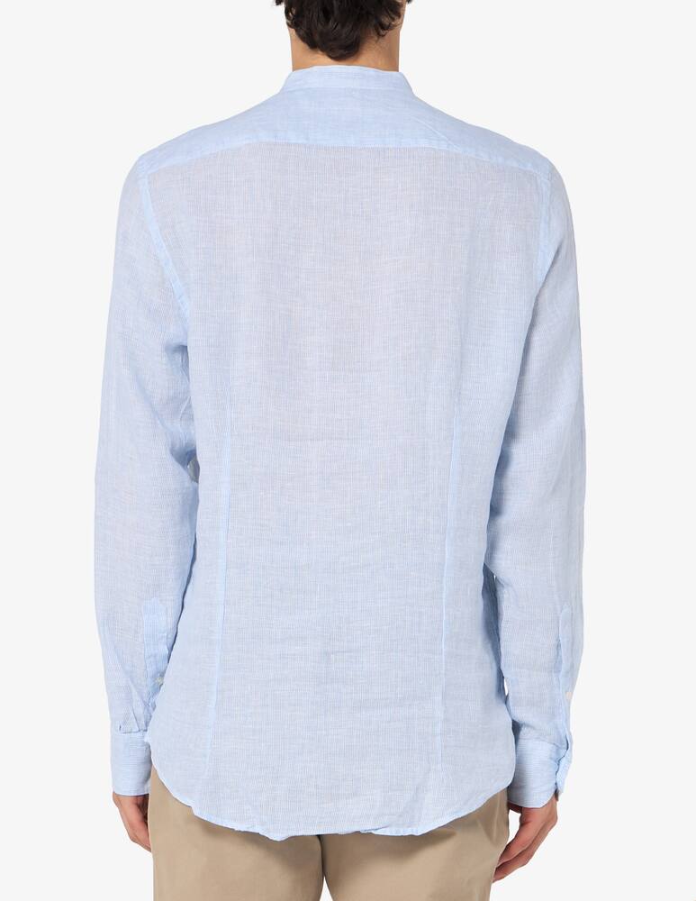 rinascente Sartoria Italiana Lino slim mandarin shirt