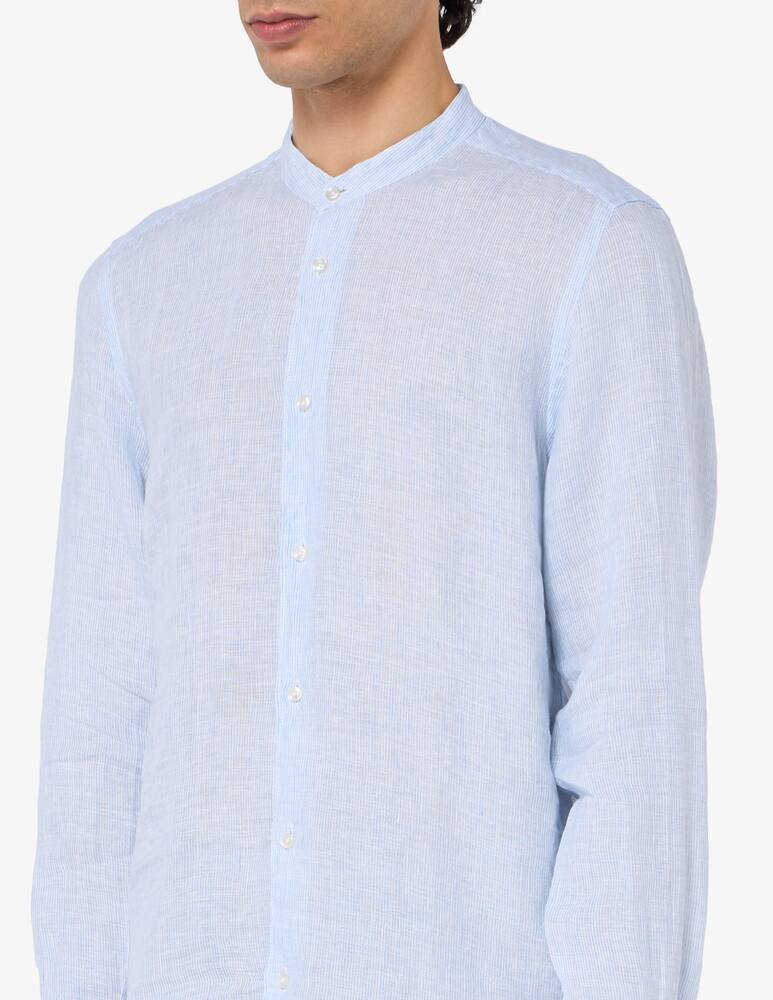 rinascente Sartoria Italiana Lino slim mandarin shirt