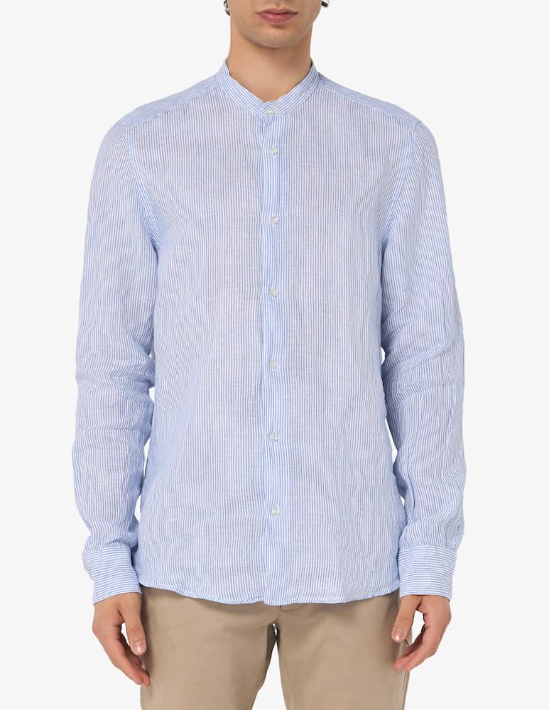 rinascente Sartoria Italiana Striped linen slim shirt