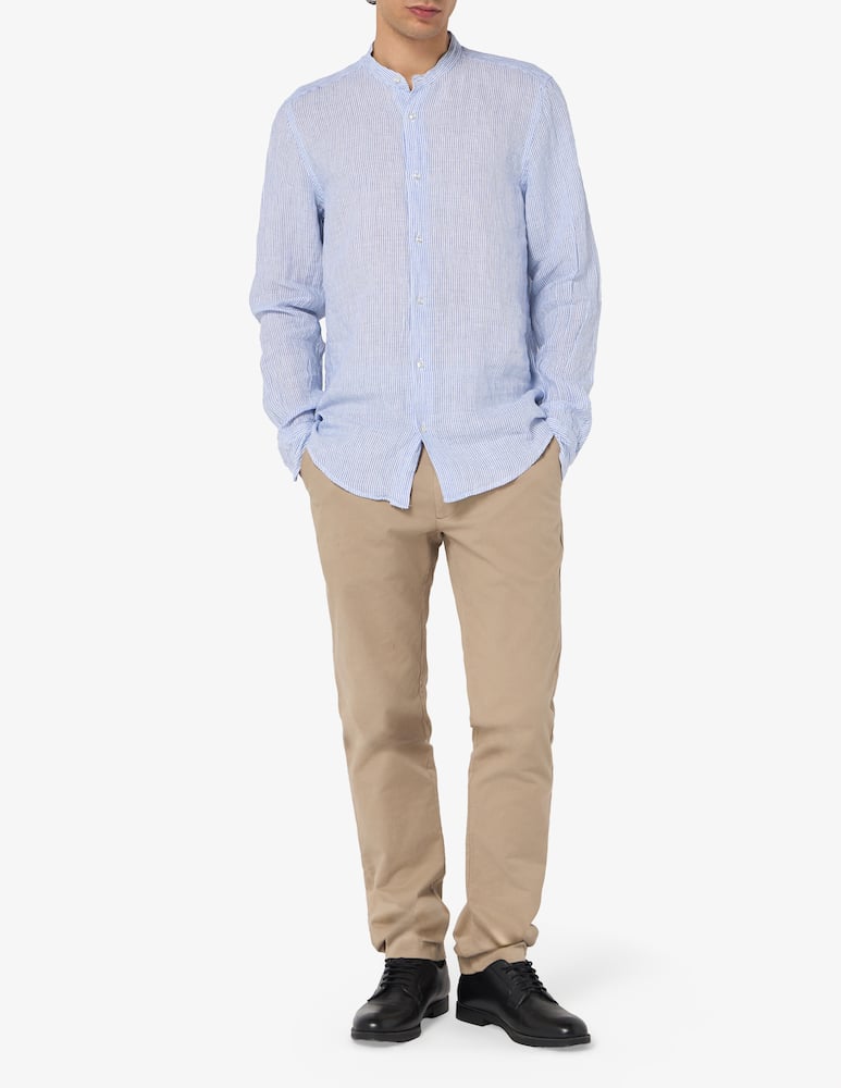 rinascente Sartoria Italiana Striped linen slim shirt