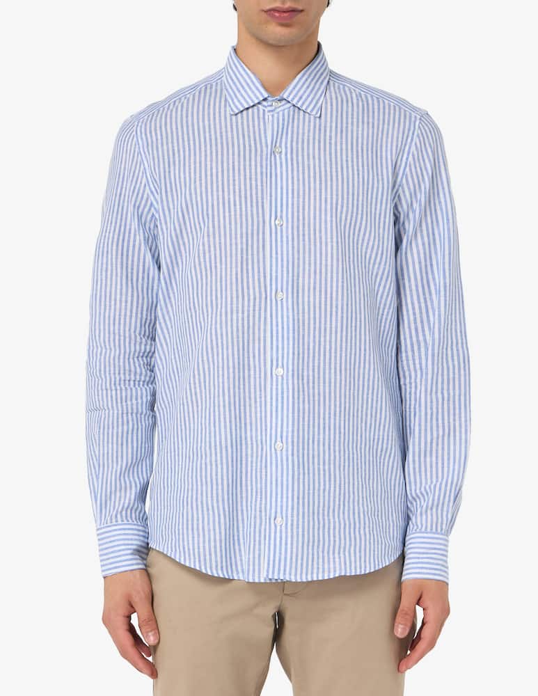 rinascente Sartoria Italiana Linen stripe shirt
