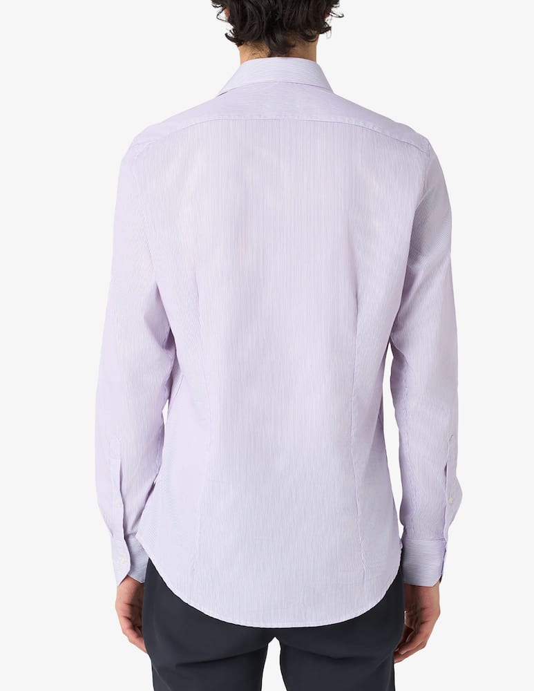 rinascente Sartoria Italiana Poplin slim stripe shirt