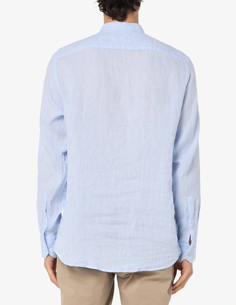 rinascente Sartoria Italiana Lino mandarin collar shirt