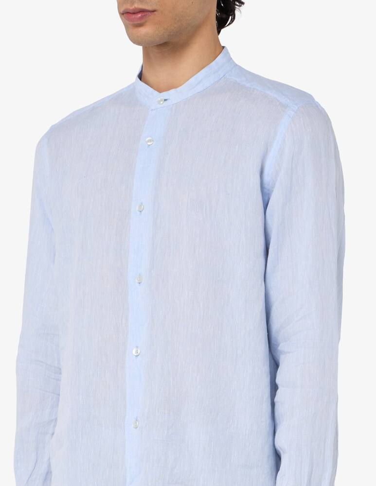 rinascente Sartoria Italiana Lino mandarin collar shirt