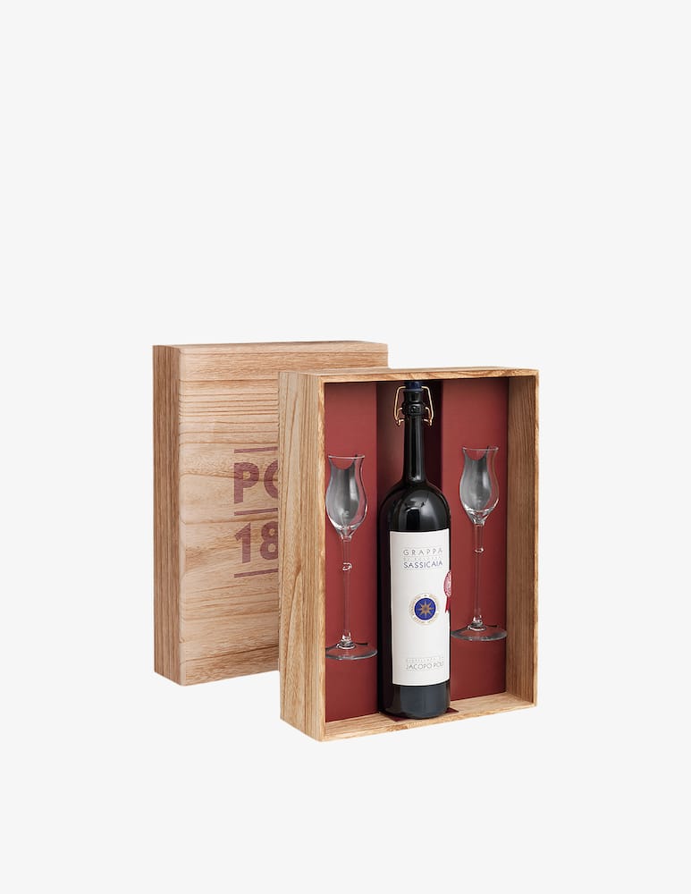 Poli Confezioni Poli Grappa Sassicaia con Bicchieri - immagine 1 Poli Confezioni Poli Grappa Sassicaia con Bicchieri - immagine 1