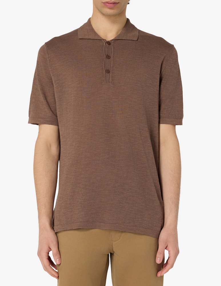 Rinascente Collection Polo lino-cotone bottoni - immagine 1 Rinascente Collection Polo lino-cotone bottoni - immagine 1