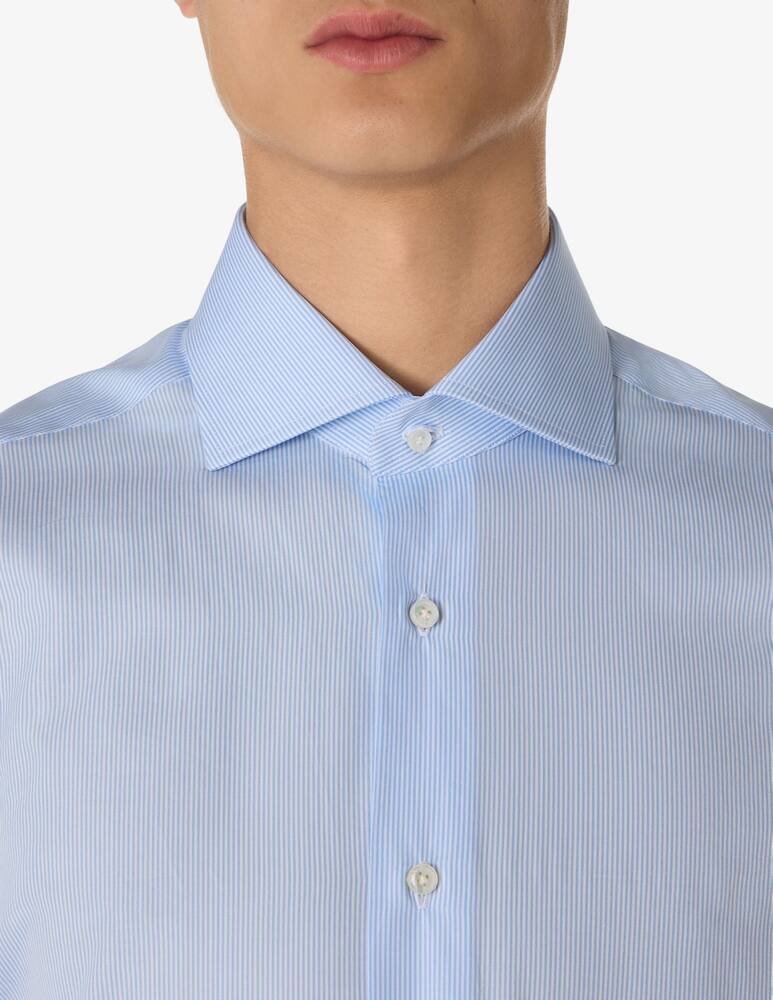 rinascente Barba Napoli Poplin microriga shirt