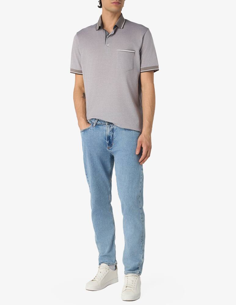 rinascente Rinascente Collection Piquet Scottish thread short sleeve polo shirt