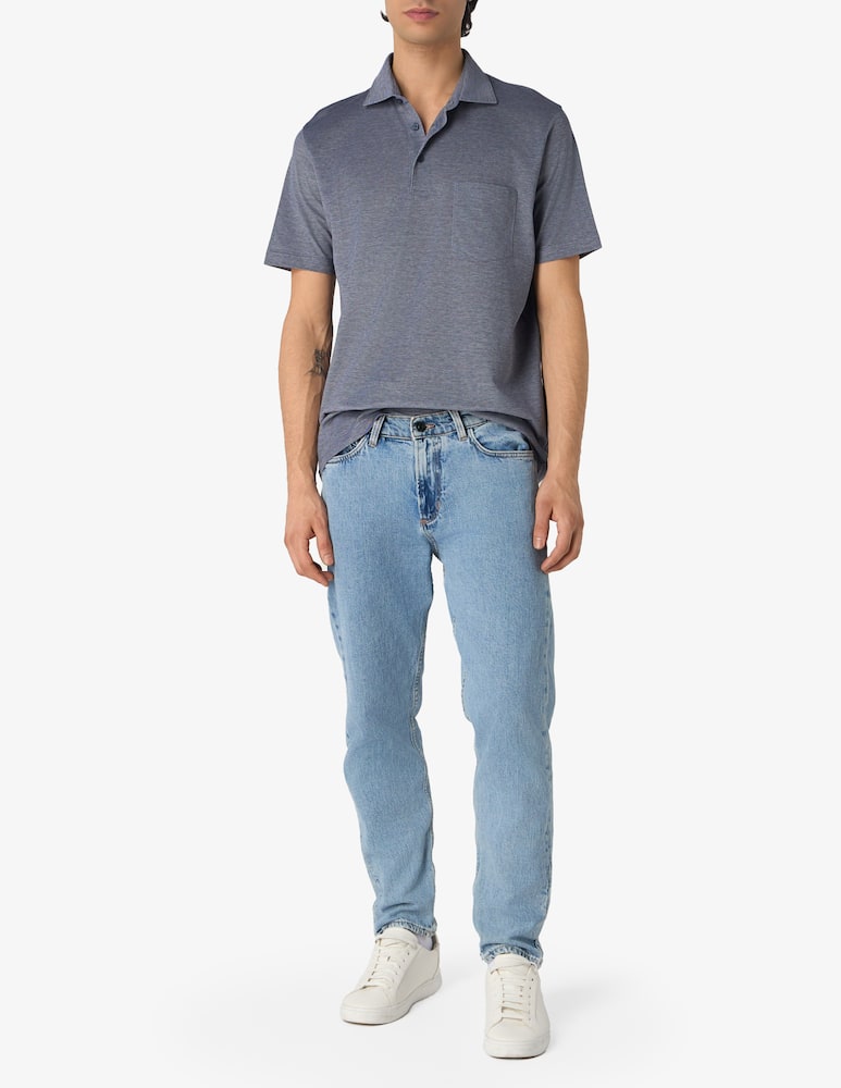 rinascente Rinascente Collection Piquet Scottish thread short sleeve polo shirt